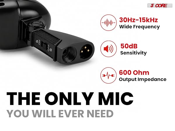 RTRO MIC CH BLK-RED