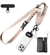 Azrra Adjustable Crossbody Cell Phone Lanyard for iPhone with Phone Tethers &amp; Detachable Card Hol...