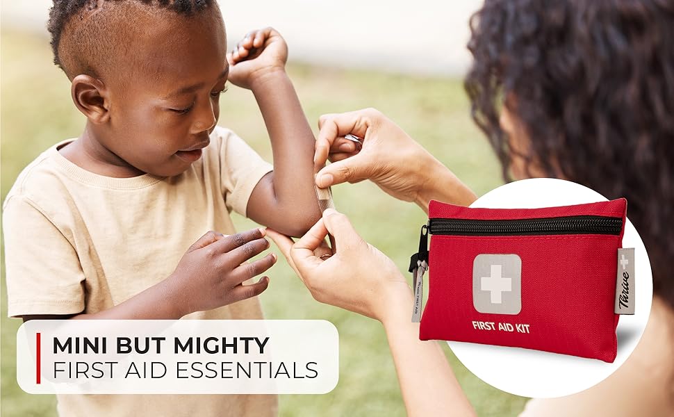 Thrive Mini First Aid Kit Travel Size (66 Piece) 