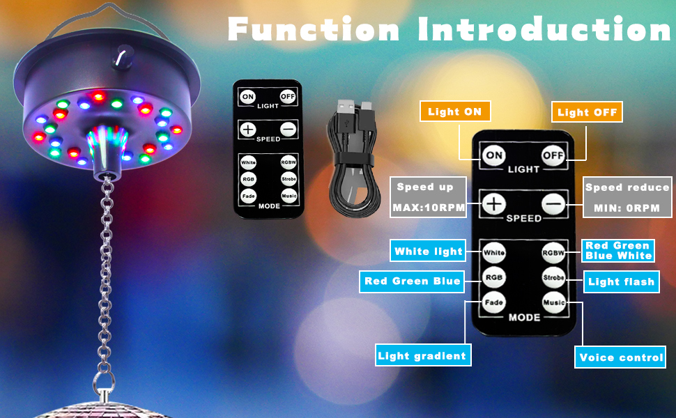 remote disco ball motor