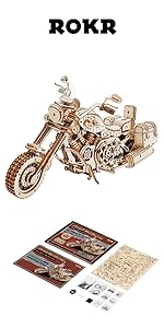 ROKR 3D Wooden Puzzles for Adults Owl Clock - Mechanical Model Building Kit DIY Hobbies for Men Wome...