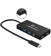 j5create Video Capture Card with PD 60W Pass-Through Charging, Built-in Multi-Function hub, Suita...