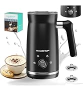 HAUSHOF Electric Milk Frother, 4-in-1 Milk Frother and Steamer, Large Capacity, Automatic Warm an...