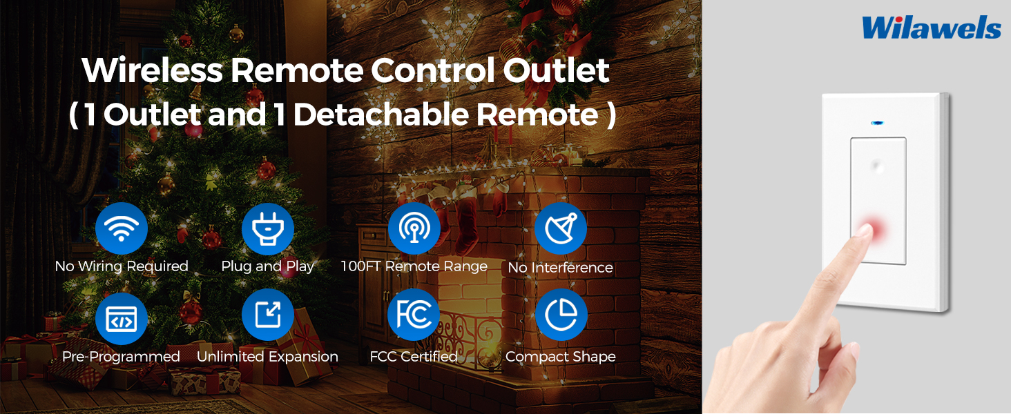 WILAWELS Wireless Remote Control Outlet