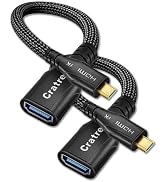 Cratree 8K Micro HDMI to HDMI Adapter 2Pack, Micro HDMI to HDMI Female Cable,8K@60hz,4K@120hz,Sup...