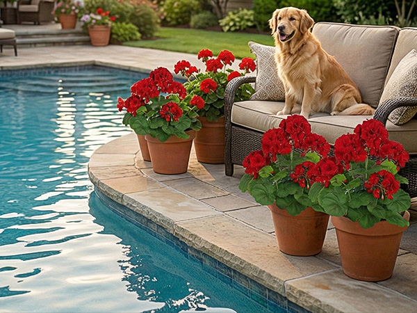 Artificial Geraniums for Outdoors