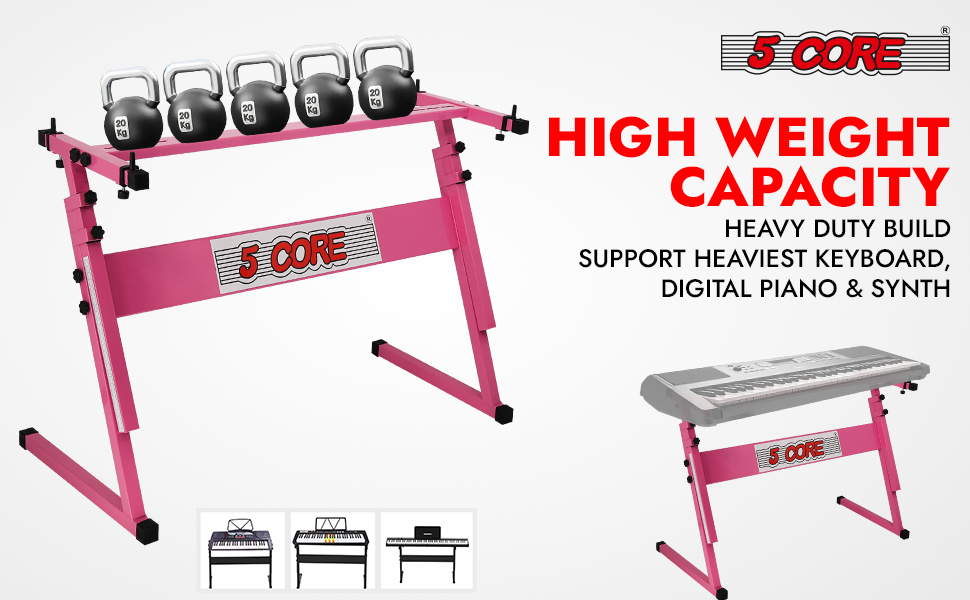 Keyboard Stand Z Style Adjustable Electric Piano Riser Sturdy Lift Holder