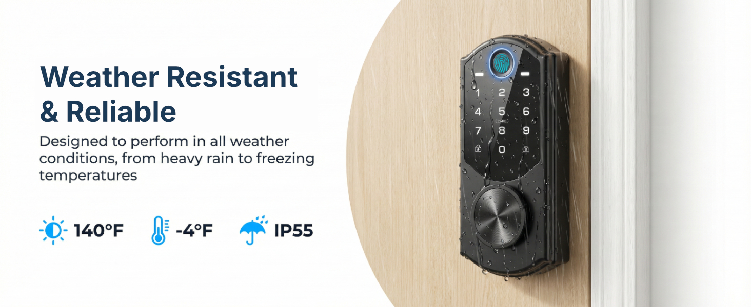 Weather Resistant Lock IP55 Outdoor Reliable for Rain or Snow