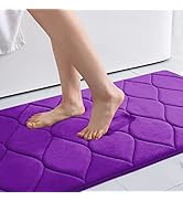 Colorxy Memory Foam Bathroom Rugs, Ultra Soft &amp; Non-Slip Bath Mat, Water Absorbent and Machine Wa...