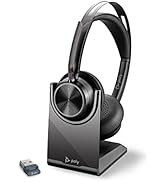 Plantronics by Poly Voyager Focus 2 UC Wireless Headset &amp; Charge Stand - Active Noise Canceling (...