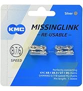 KMC X8 / Z8.3 / Z7 / Z6 Bicycle Chain Missing Link - 7.30mm Length - Silver - CL573R Silver