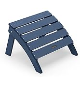 SUUNYN Adirondack Ottoman Footrest for Adirondack Chair, All-Weather HDPE Outdoor Foot Stool, Fol...