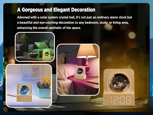 bedroom alarm clock with night light
