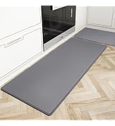 Artnice Kitchen Mats for Floor 2PCS, 0.4inch Stylish Anti Fatigue Mat, Non-Slip Standing Desk Mat...