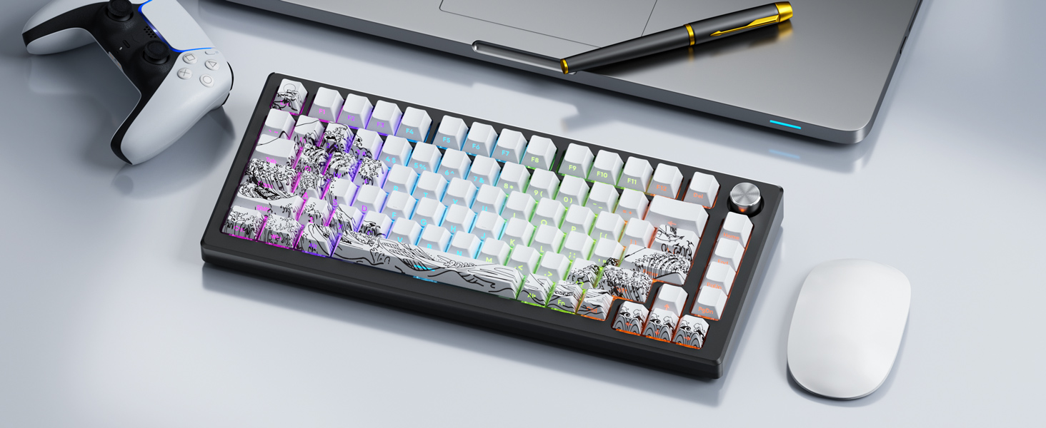 white keycaps