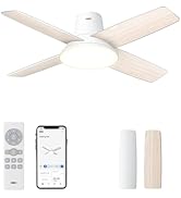 Dreo Ceiling Fans with Lights, 12 Speeds &amp; 3 Fan Modes, Quiet DC Motor, Low Profile Easy to Insta...