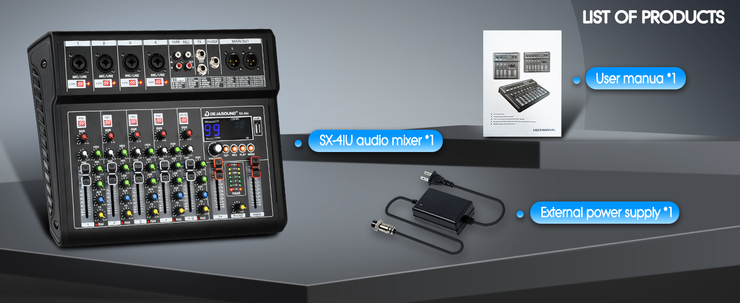 6 Channel Audio Mixer,Audio Mixer,Mixing Console
