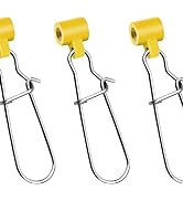 FREGITO 25PCS Fishing Line Sinker Slides Duo Lock Snaps High Strength Stainless Steel Heavy Duty ...