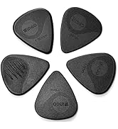 WINGO Guitar Picks with Grip Stamped, Non Slip Textured Picks 5 Pack (073, 088, 1.0, 1.25, 1.5mm)...