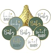 G2PLUS Baby Shower Stickers, Sweet Baby Stickers, Oh Baby Stickers, 210PCS Round Baby Shower Cand...
