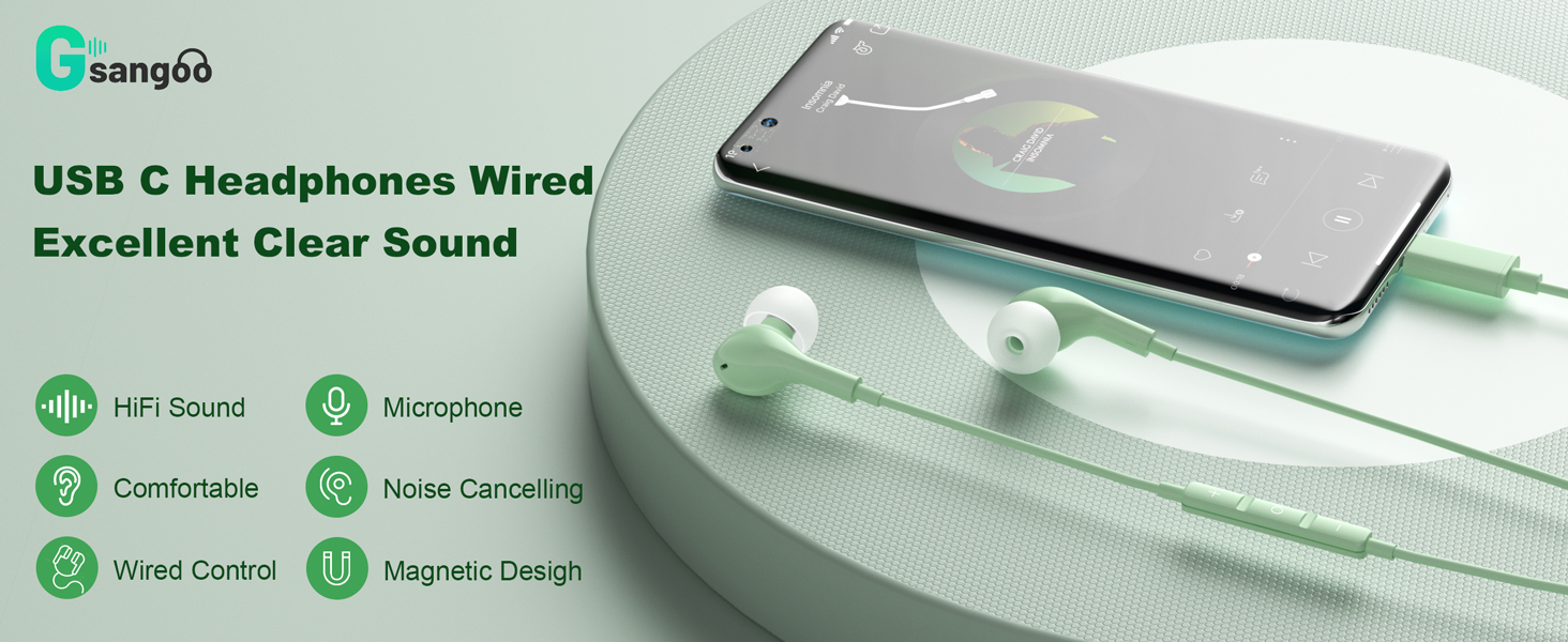 usb c headphones wired