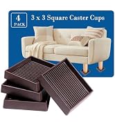 Fursafe&amp;Q Rubber Caster Cups, Non Slip Furniture Pads Hardwood Floors -Furniture Coasters Cups wi...