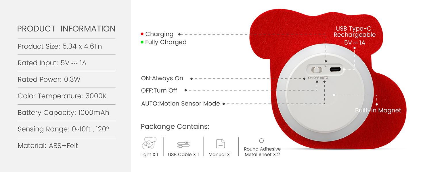 Christmas Stocking Motion Sensor Night Light