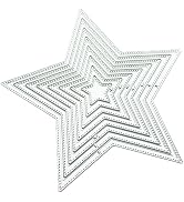 Silver Stars Die Cut for Card Making, Scrapbooking Die-Cuts, Stars Metal Cutting Dies Congratulat...