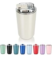 Puraville Insulated Tumblers with Lid, 14 oz Travel Coffee Mug Stainless Steel Vacuum Cup, Leak P...