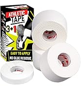 Summum Fit Athletic Tape Extremely Strong: 3 Rolls + 1 Finger Tape. Easy to Apply &amp; No Sticky Res...