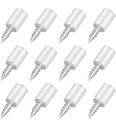 Oualhoo Self Tapping Screw Shelf Pins with White Non-Slip Sleeve, Heavy Duty Bookshelf Pegs, Meta...
