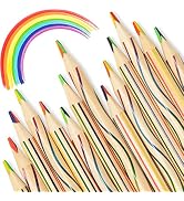 ThEast Party Favors Rainbow Pencils 30 Pieces, Back to School Supplies for Teens, 4 in 1 Colored ...