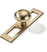 khtumeware 10 Pack 1-1/4 Inch Cabinet Knobs Backplate with 4 Inch Base Plate Zinc Solid Brushed B...