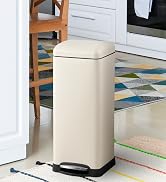 happimess Betty Retro 8-Gallon Step-Open (20 Liners Included) for Home, Bedroom, Bathroom, Living...