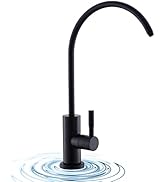 WEWE Matte Black Drinking Water Faucet Non Air Gap Stainless Steel Filtered Faucet for Kitchen Si...