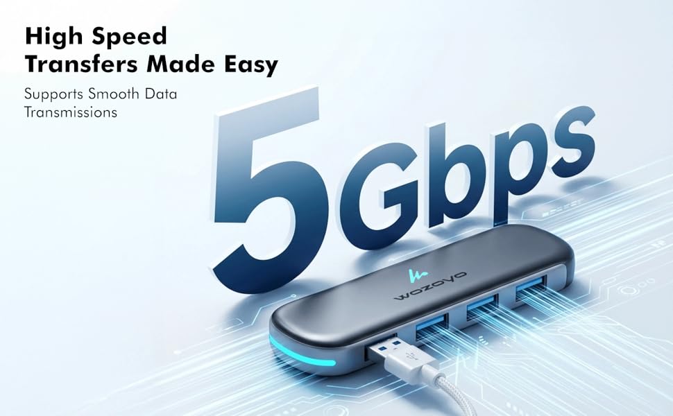 USB A to 4 Port USB 3.2 Hub
