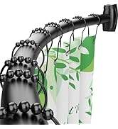 Bonpally Curved Shower Curtain Rod for Bathroom, 40-72 Inches Adjustable Curved Shower Rod, 0.9MM...
