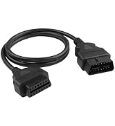 TIENFOKOTA OBD2 Extension Cable OBD II 16 Pin Male to Female Diagnostic Extender Cord for OBD-II ...