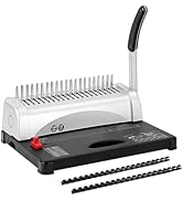 Comb Binding Machine, 21-Hole, 450 Sheets Capacity,Drawer - Type Paper Waste Box,Punch 12 Sheets,...