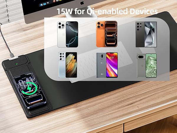 wireless charger mouse pad