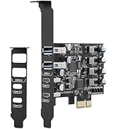 Sinefine USB PCIE Card 25W Power Delivery, PCI Express 4 Port (2 x Type C, 2 x Type A) PCIe USB 3...