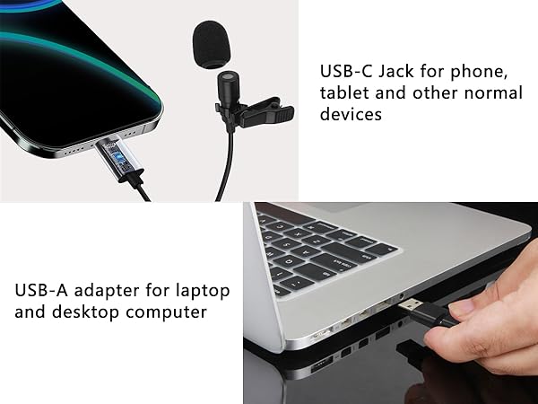USB-C and USB-A Connection