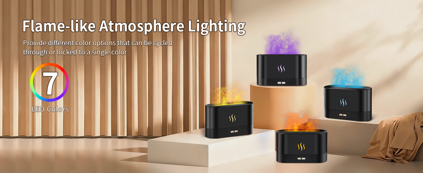 Flame-like atmosphere lighting