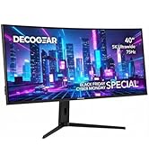 Deco Gear 40 Curved Ultrawide Nano IPS Monitor, 5120x2160, 21:9, HDR10, AdaptiveSync, 100% sRGB, ...