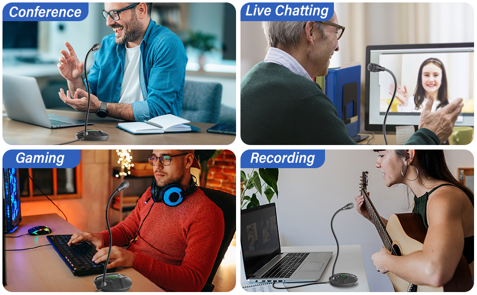 The laptop mic excels in multi-scenario use: conference calls, e-learning, and video calls.