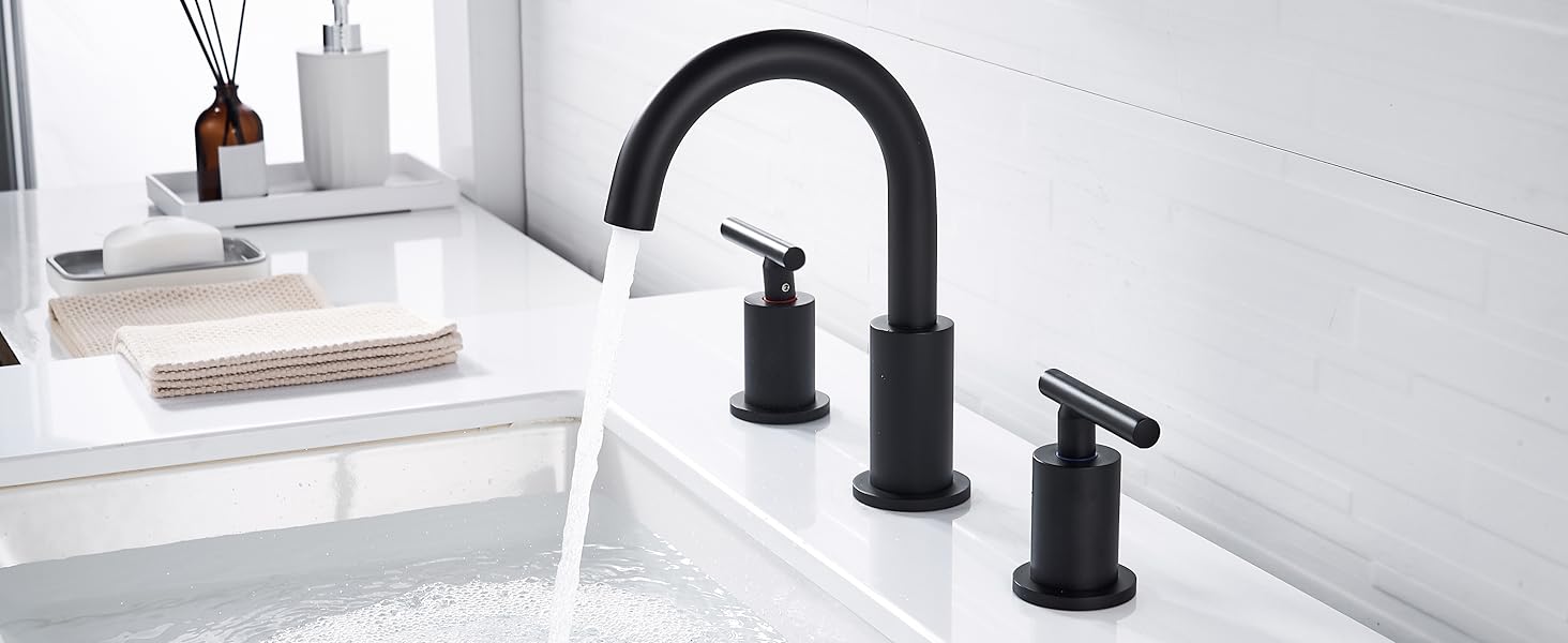 black sink faucet bathroom