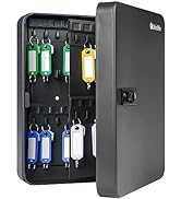 Uniclife 60 Position Key Cabinet with Combination Lock Resettable Black Digital Security Storage ...