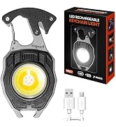 GUARDMAN Fathers Day Gift for Dad – Multitool Survival keychain Tool with COB LED Flashlight, Car...