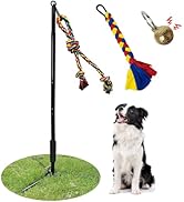 Tether Tug Outdoor Dog Toy,Interactive Exercise Game in Yard Park Tug of War for Large Medium Sma...