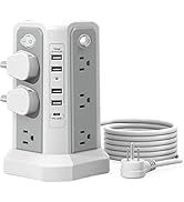 Surge Protector Power Strip Tower with USB C Port(PD18W),10FT Extension Cord with 12 AC Outlets 5...